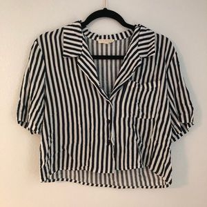 Pacsun Navy Striped Blouse